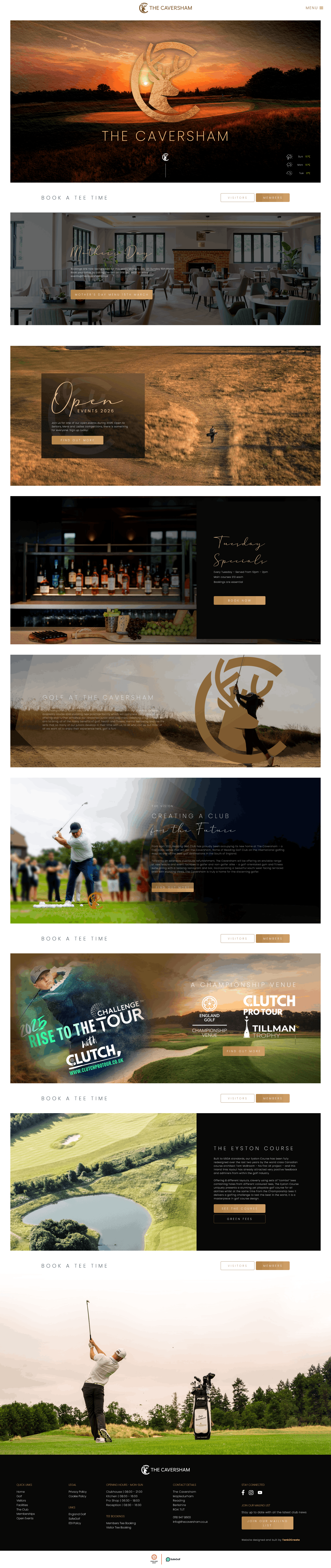 Screenshot of The Caversham Home Page